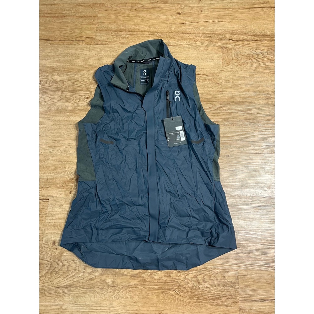 On Running Weather Vest Women's L Navy Shadow NWT 210.4110 Running Lightweight